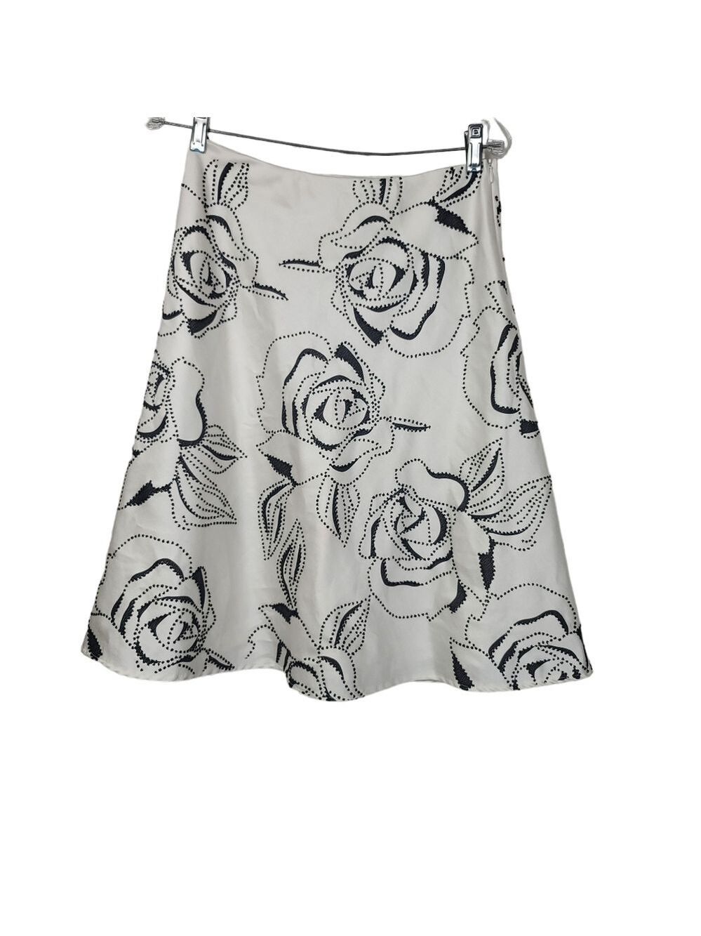 White House Black Market Floral Beaded Side Zipper Skirt 4